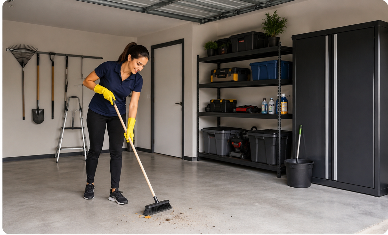 Garage cleaning for rental property handover